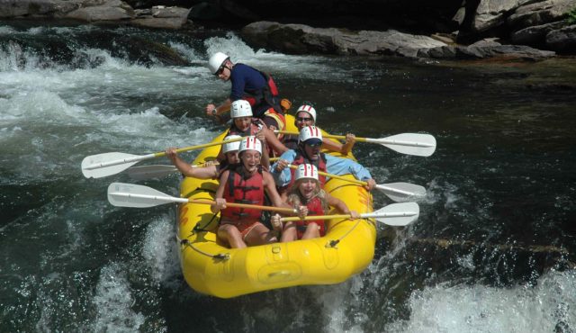 people rafting down the Chattooga river