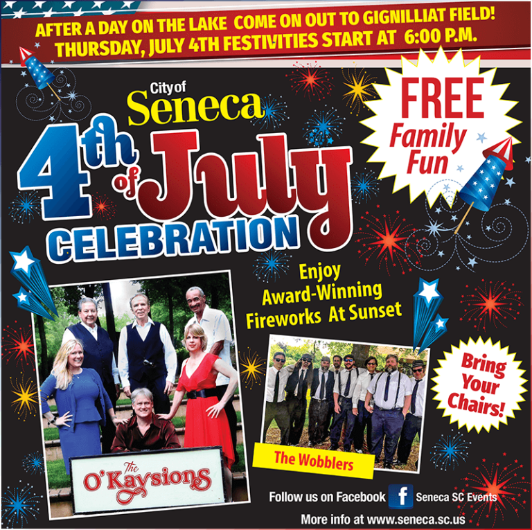 Seneca's 4th of July Celebration Visit Oconee South Carolina