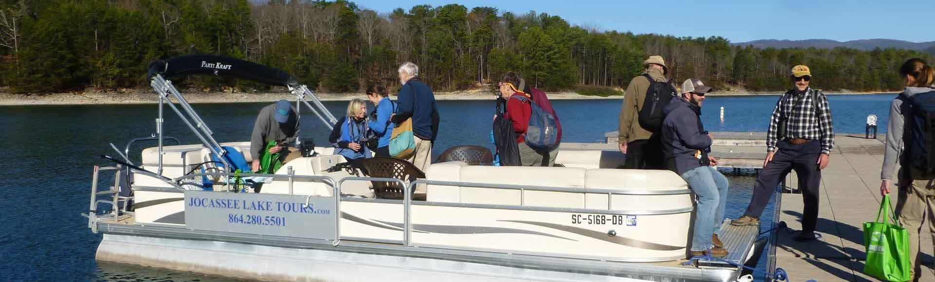 loon research team on Lake Jocassee