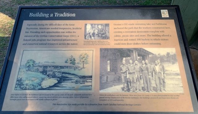 photo of building a tradition sign at Oconee State Park