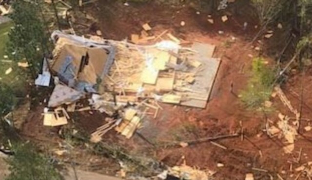 image of tornado damage