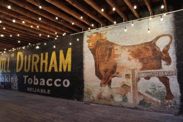 photo of Bull Durham wall mural