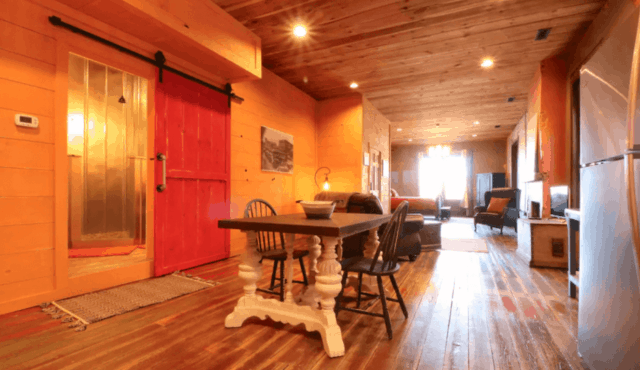 view of Walhalla Studio loft from kitchen