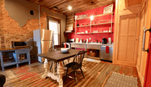 photo of the kitchen in Walhalla Studio loft over main