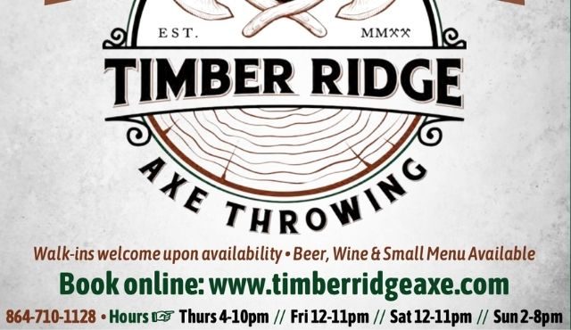 Timber Ridge Axe Throwing ad graphic
