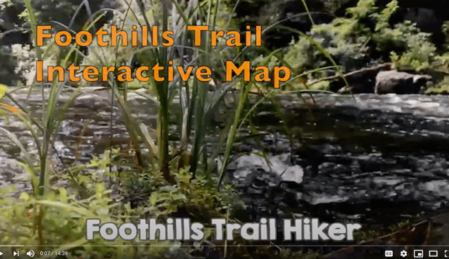 screenshot image of video about Foothills Trail Interactive Map