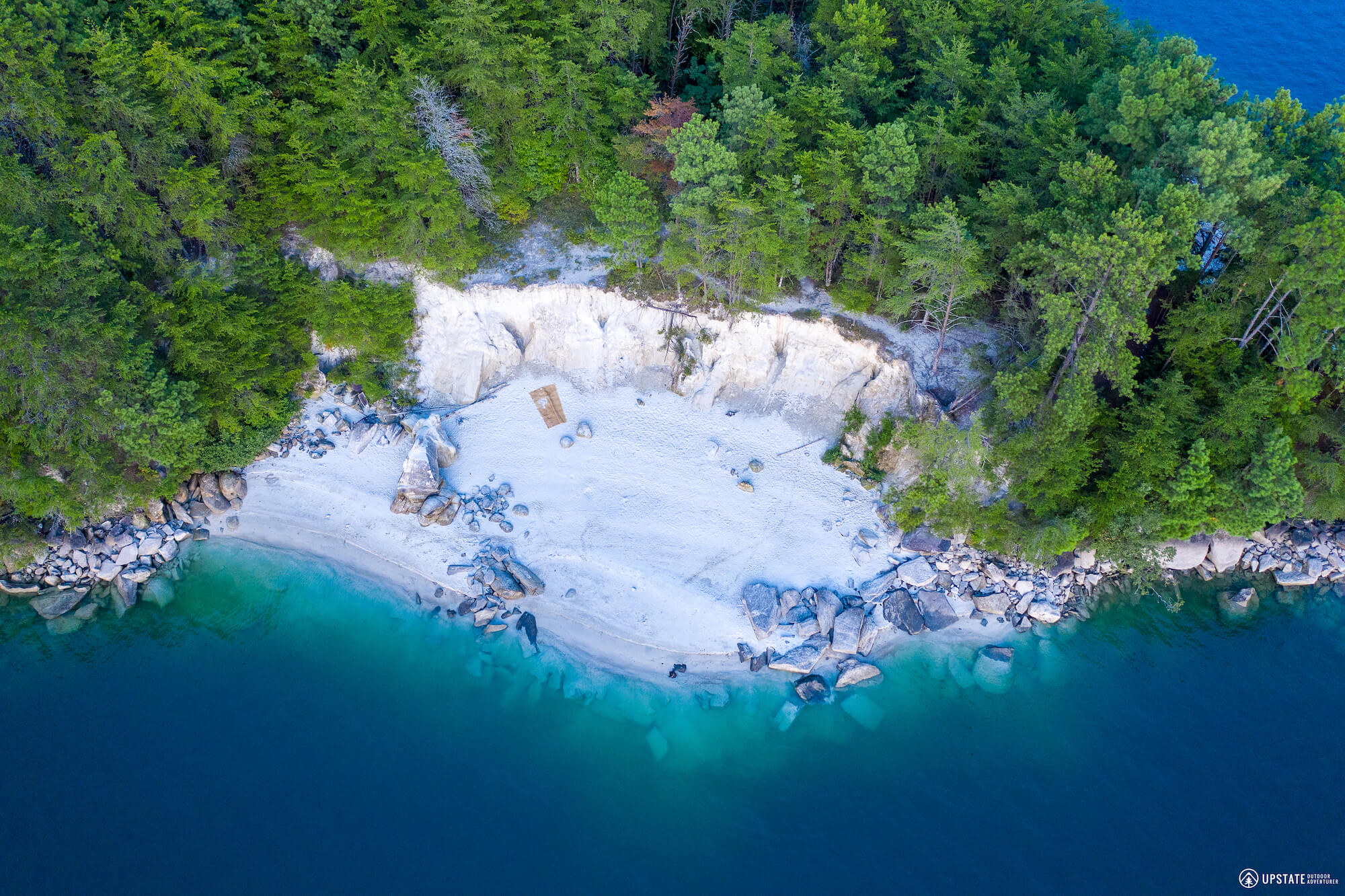 aerial view of Lake Jocassee by Casey Shoub