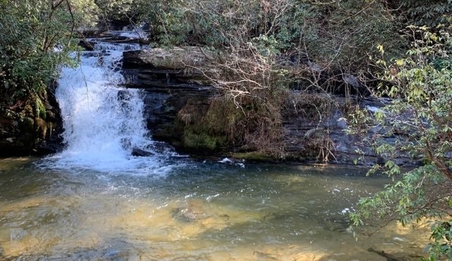 photo of Pigpen Falls in February