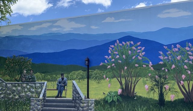 Close up of No Place Like Home mural