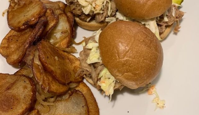 photo of pork sliders at Dimas Bros