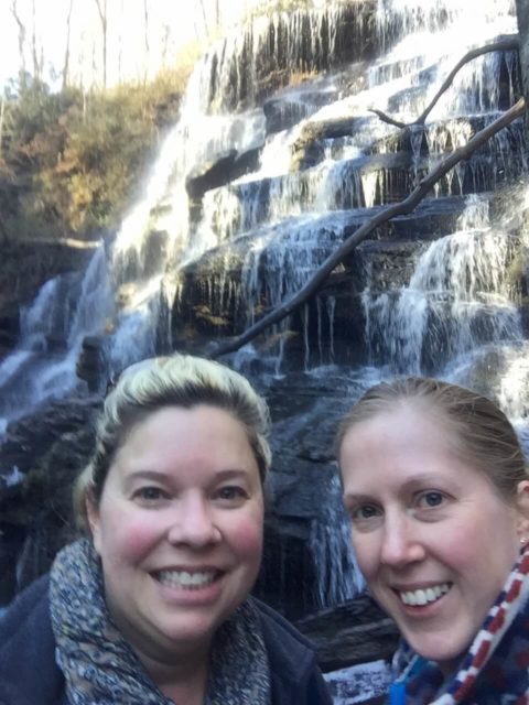 Photo of Charlotte and friend at Yellow Branch Falls