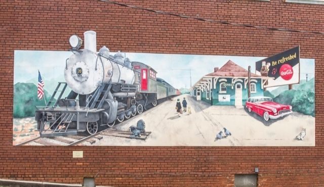 Photo of Train and Seneca Depot by Jim Juras