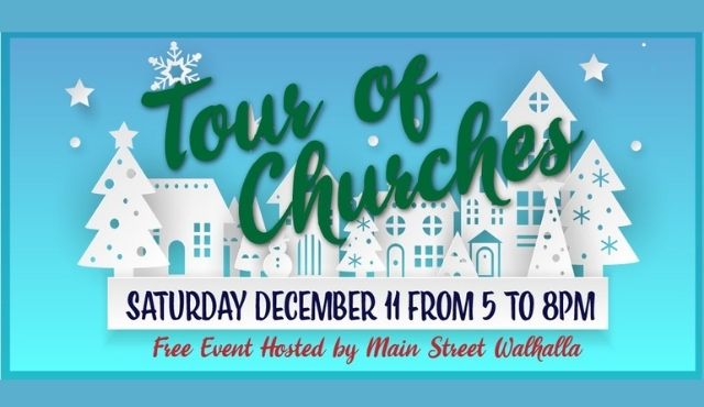 graphic flier for tour of churches