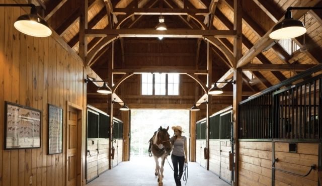 view inside the Keowee Vineyards Equestrian Center