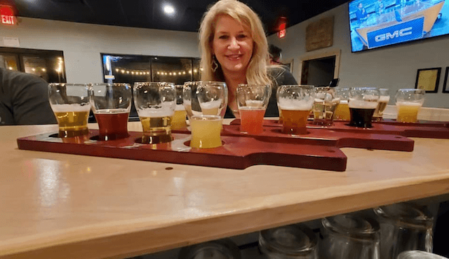 selection of beers at Garage Tap Room