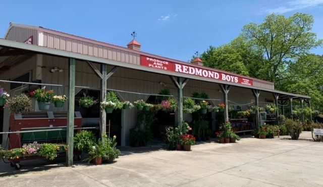 photo outside of Redmond Boys produce and plants