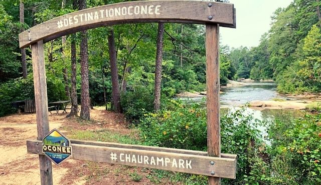 image of destination Oconee sign at Chau Ram park