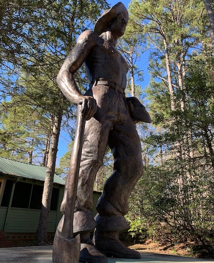 statue of CCC boy at Oconee State Park