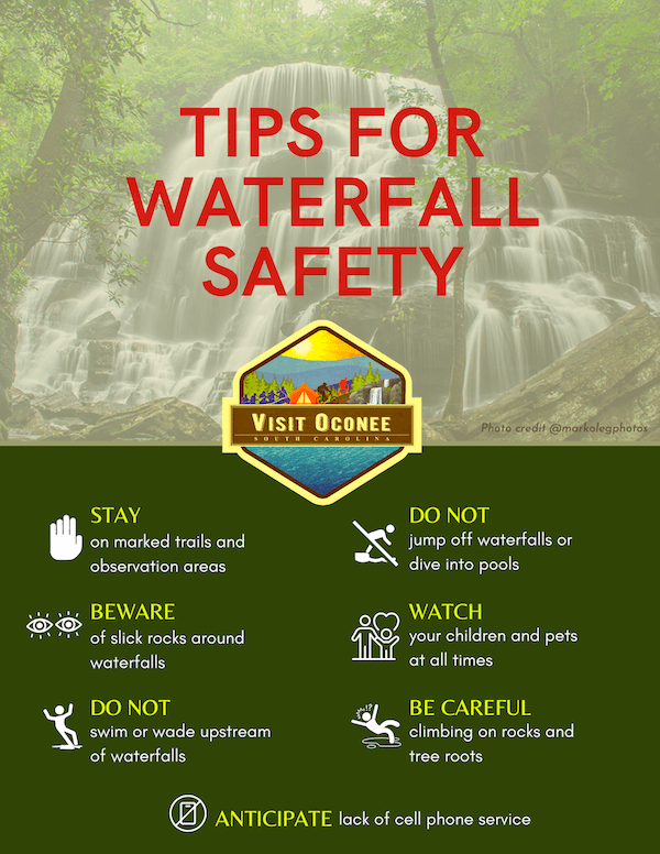 flier with Tips for Waterfall Safety