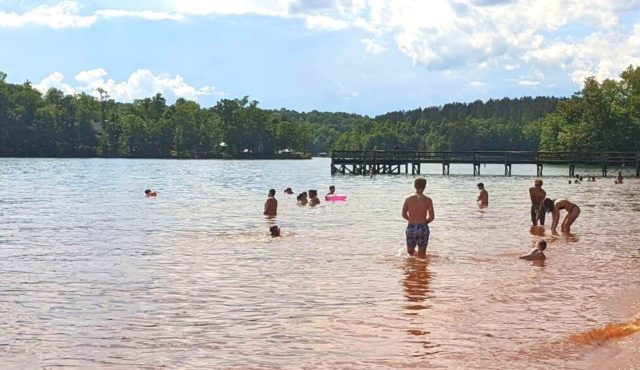 photo of swim beach at High Falls County Park
