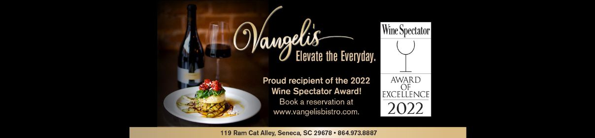 banner ad for Vangeli's bistro