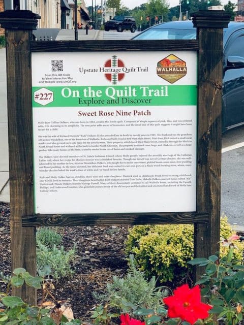 photo of quilt sign