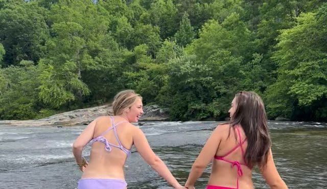 swimming hole area of river