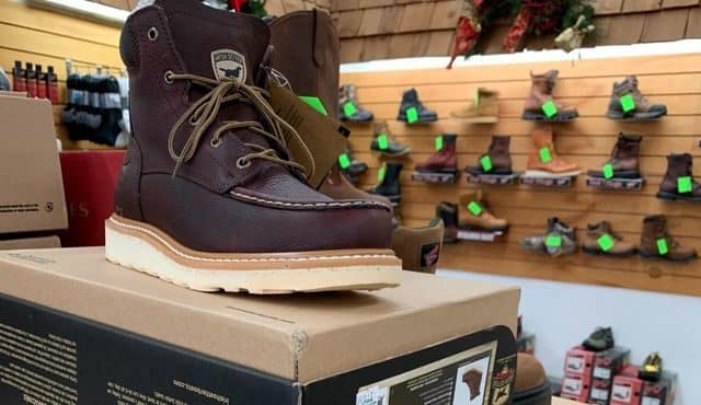 photo of pair boots at Moores Men's store