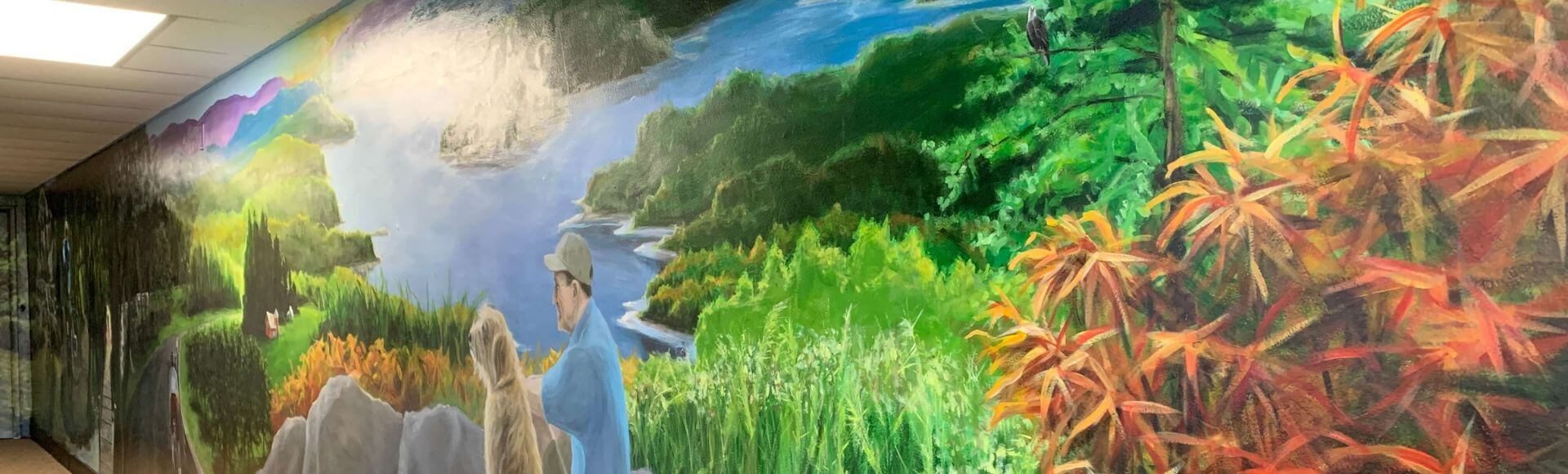 image of mural inside Visitor Center