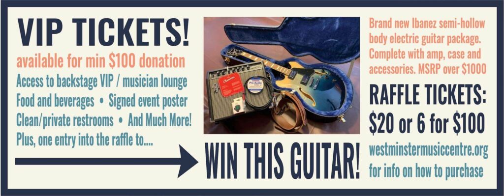 image for VIP tickets and guitar raffle