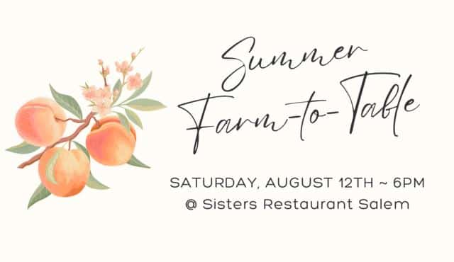Peaches Farm to table flier