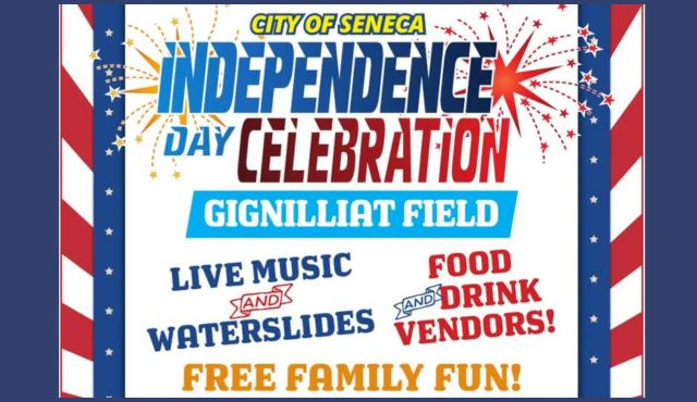 Flier for Seneca's July 4th 2024 event