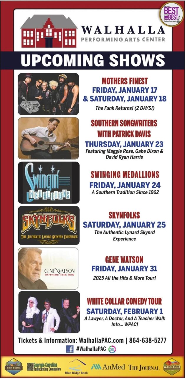 flier with WPAC January shows
