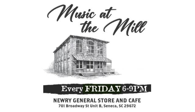 flier for Music at the Mill Fridays