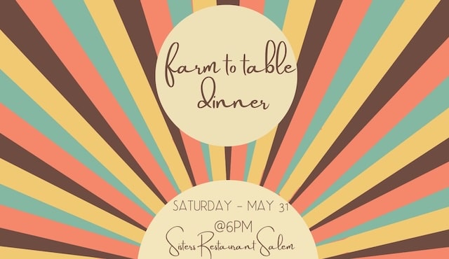 May Farm to Table Dinner flier