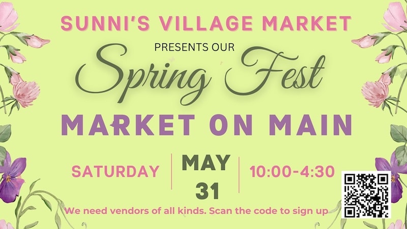 Flier for Spring Fest Market on Main