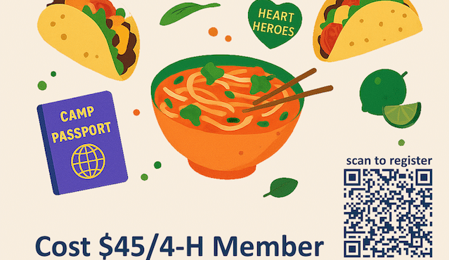 flier for 4-H Kitchen Camp