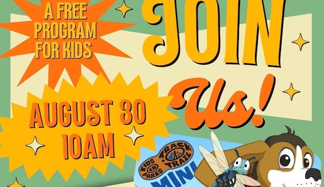 flier for Kids in Parks trail opening