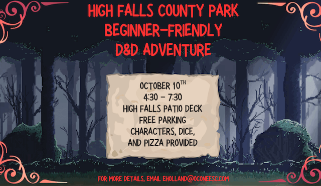 flier for DD adventure event