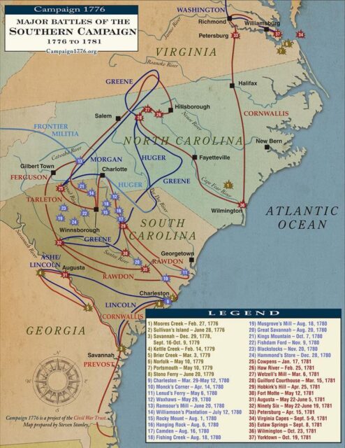 Historic map of Cherokee territory